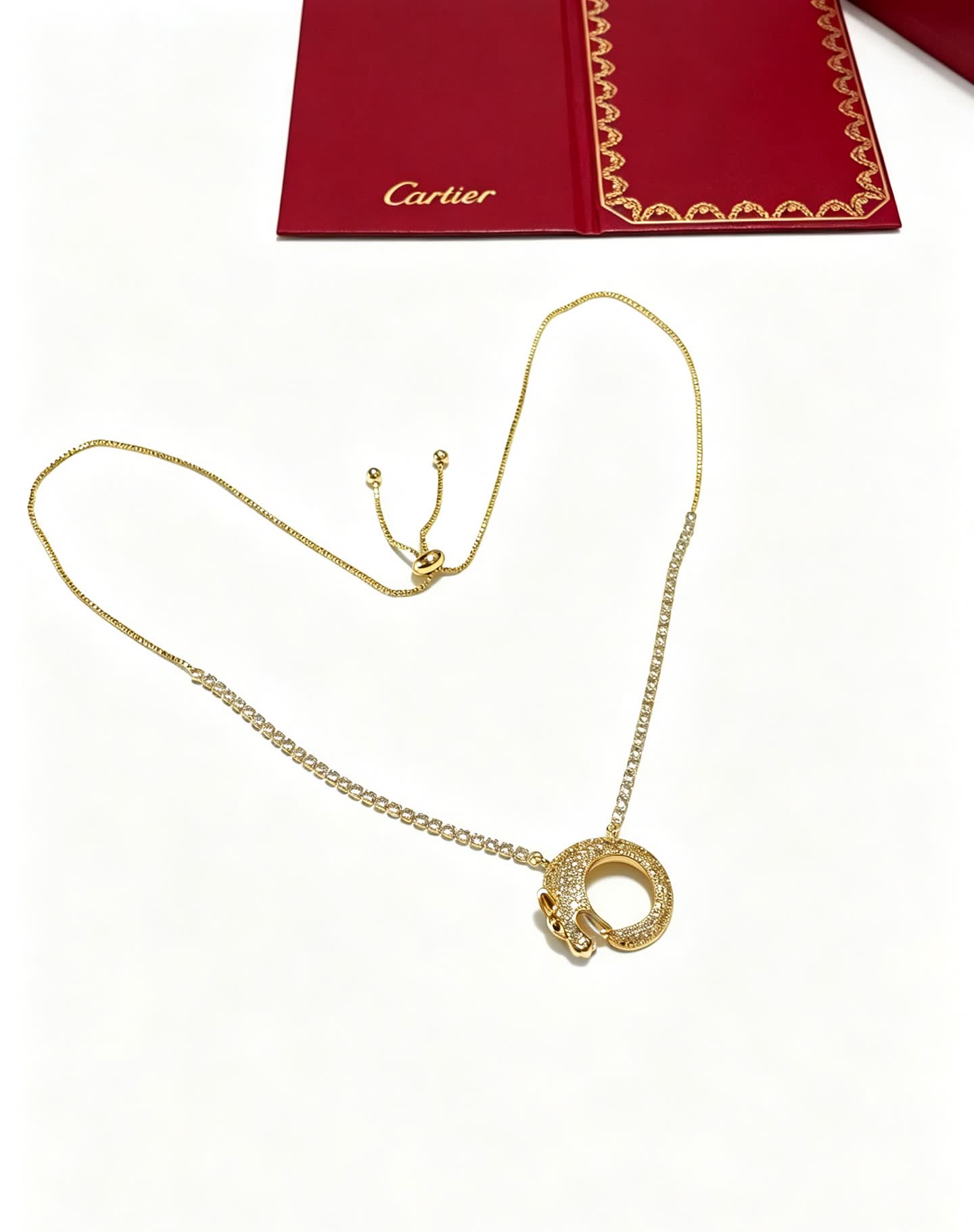 Cartier Panthere de Cartier Diamond Gold Necklace