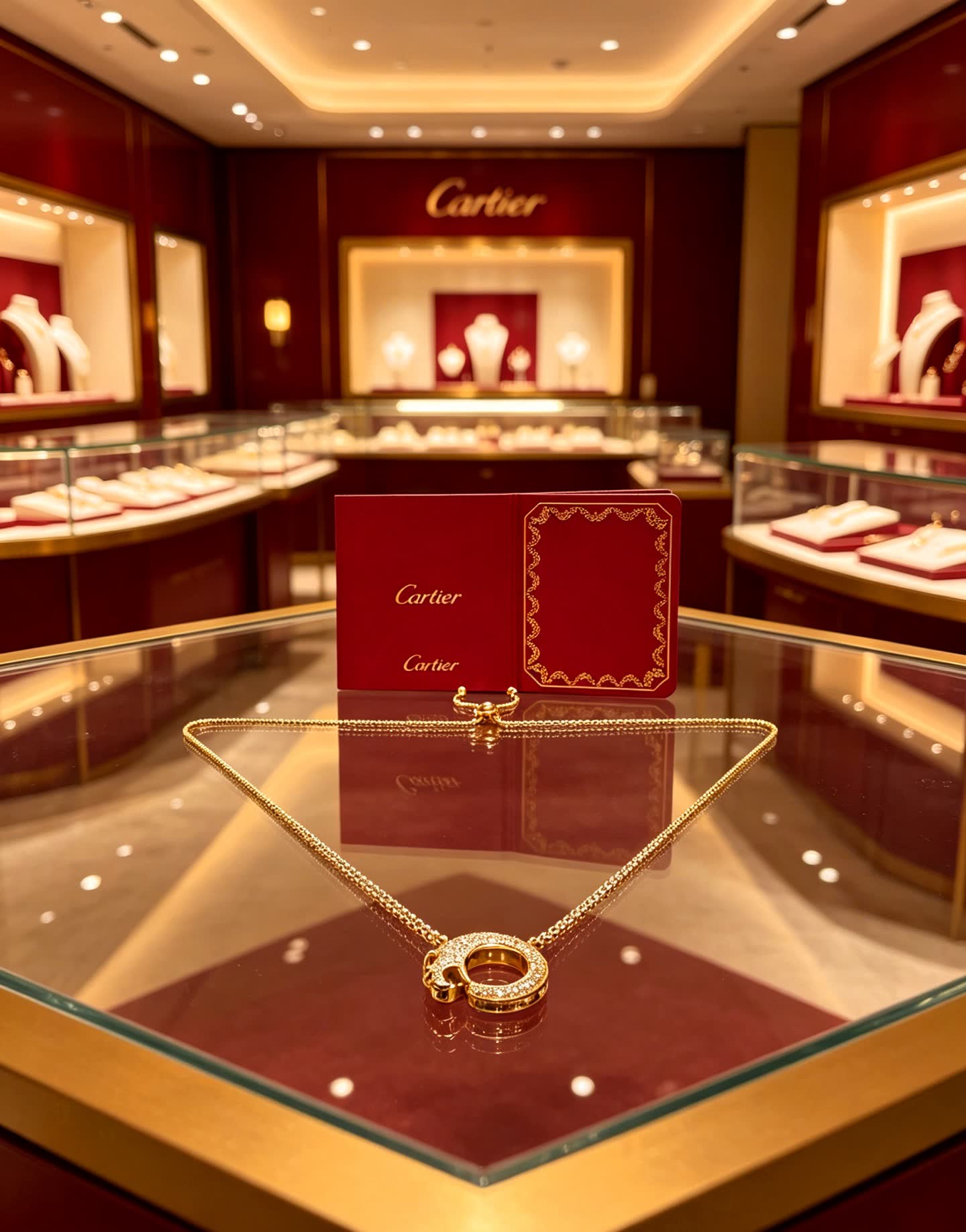 Cartier Panthere de Cartier Diamond Gold Necklace
