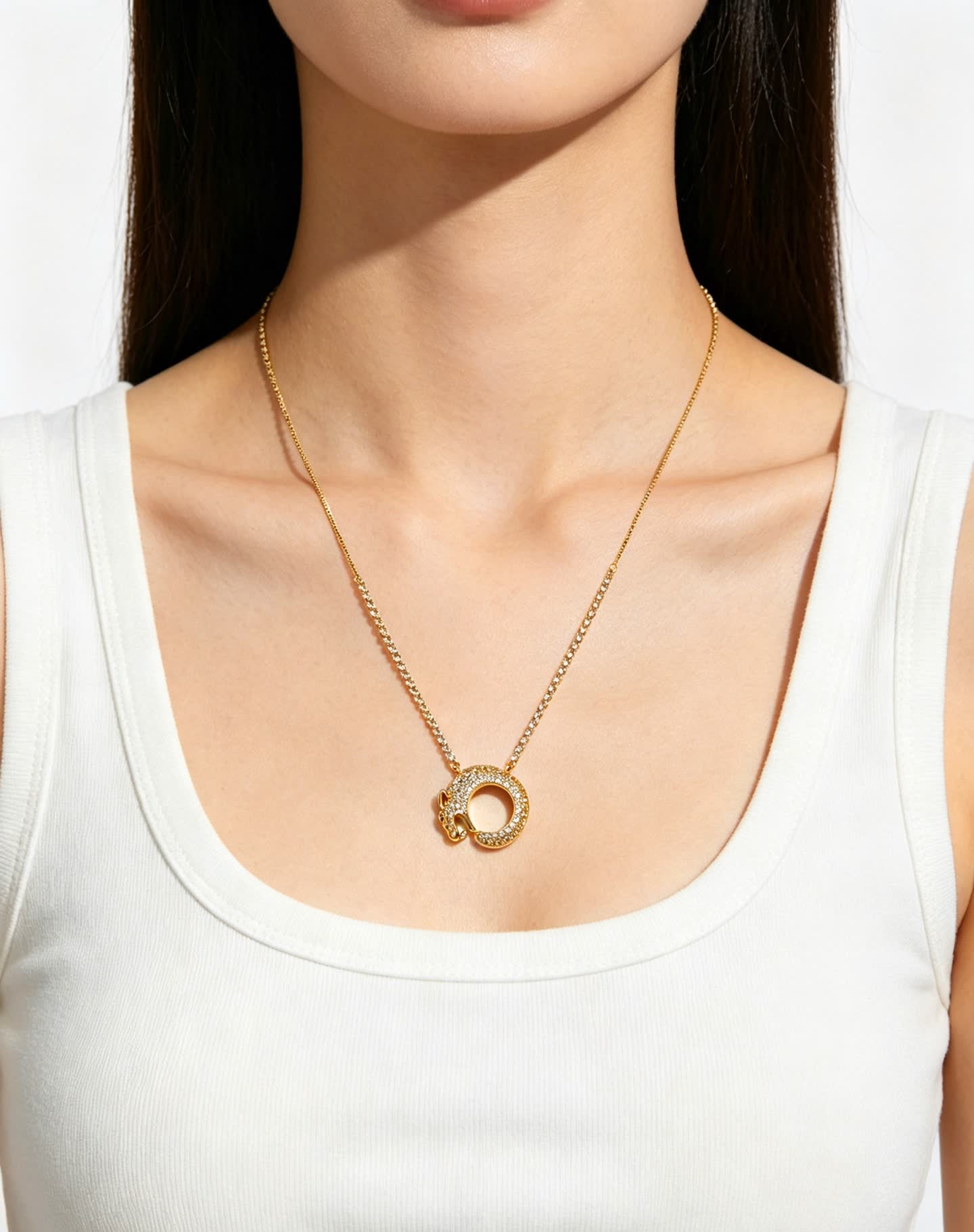 Cartier Panthere de Cartier Diamond Gold Necklace