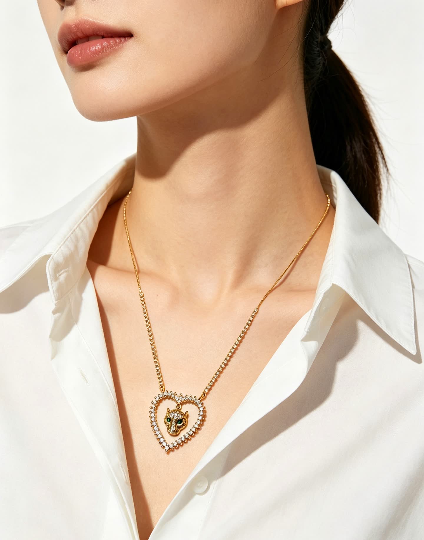 Cartier Panthere de Cartier Heart-Shaped Necklace