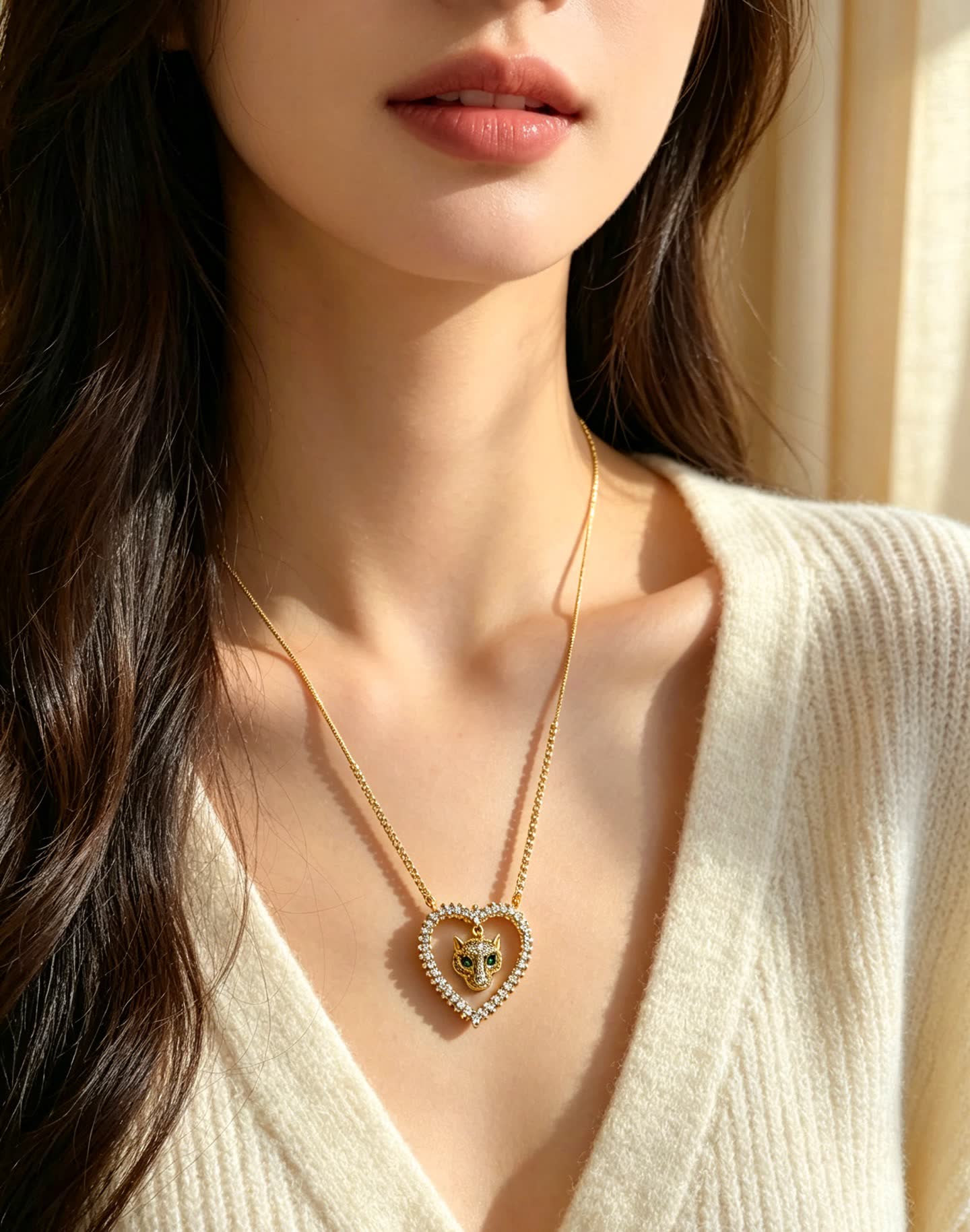 Cartier Panthere de Cartier Heart-Shaped Necklace