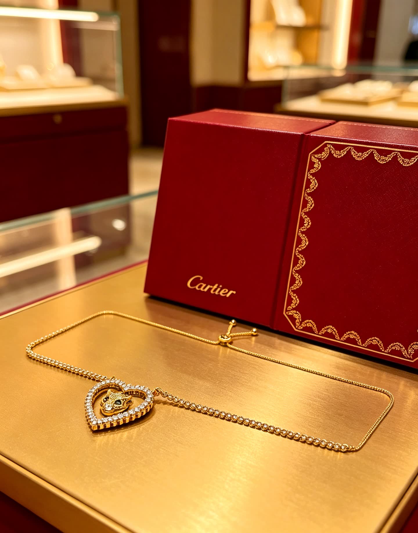 Cartier Panthere de Cartier Heart-Shaped Necklace
