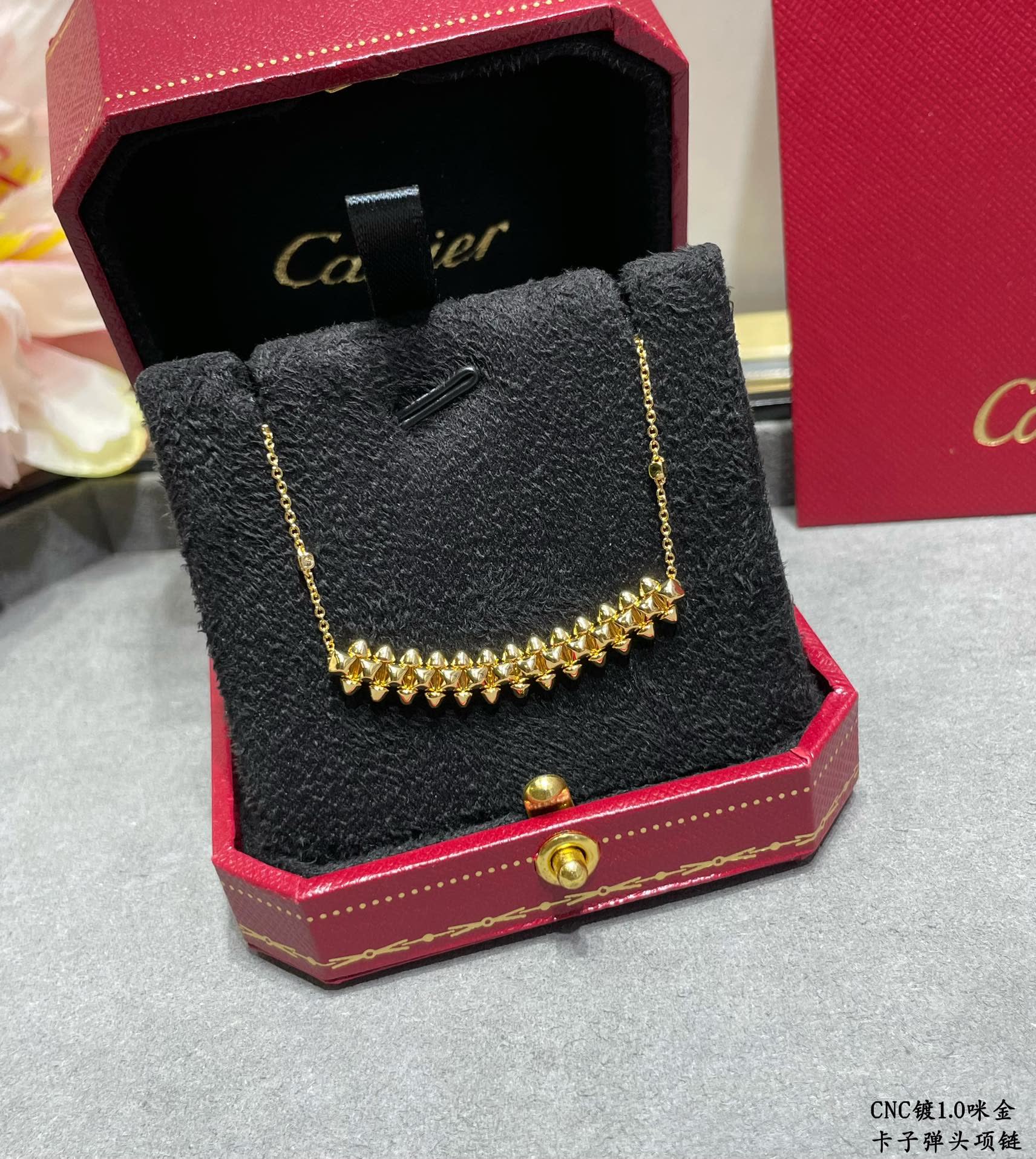 Cartier CNC 18K Gold Plated Star Shape Collarbone Chain Necklace
