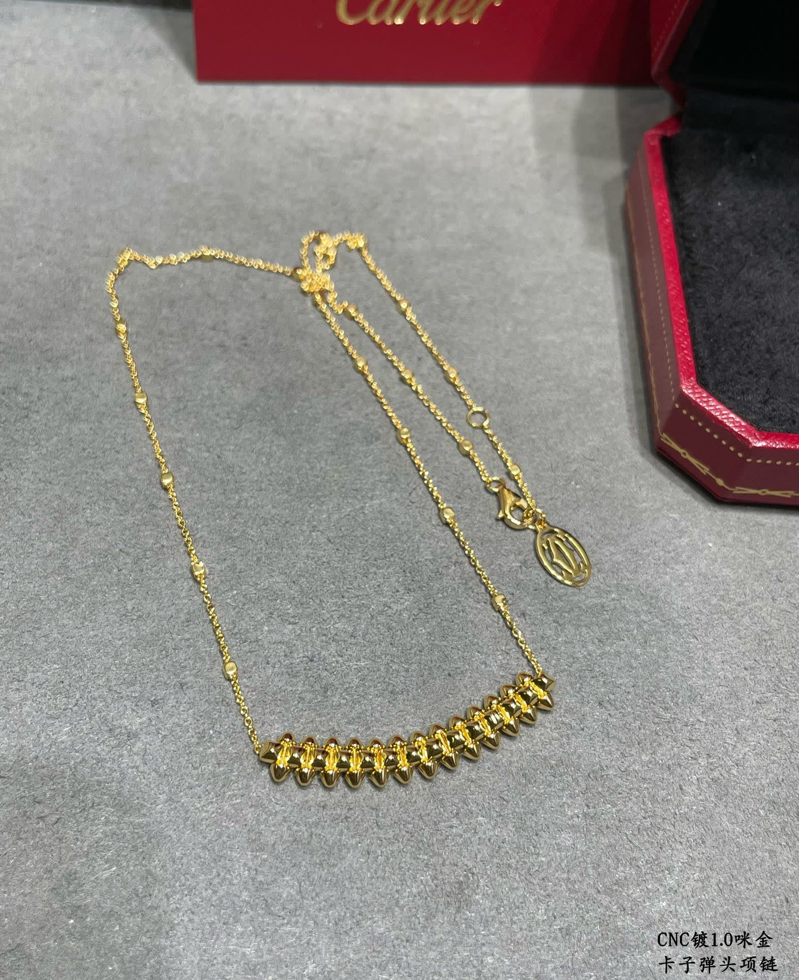 Cartier CNC 18K Gold Plated Star Shape Collarbone Chain Necklace