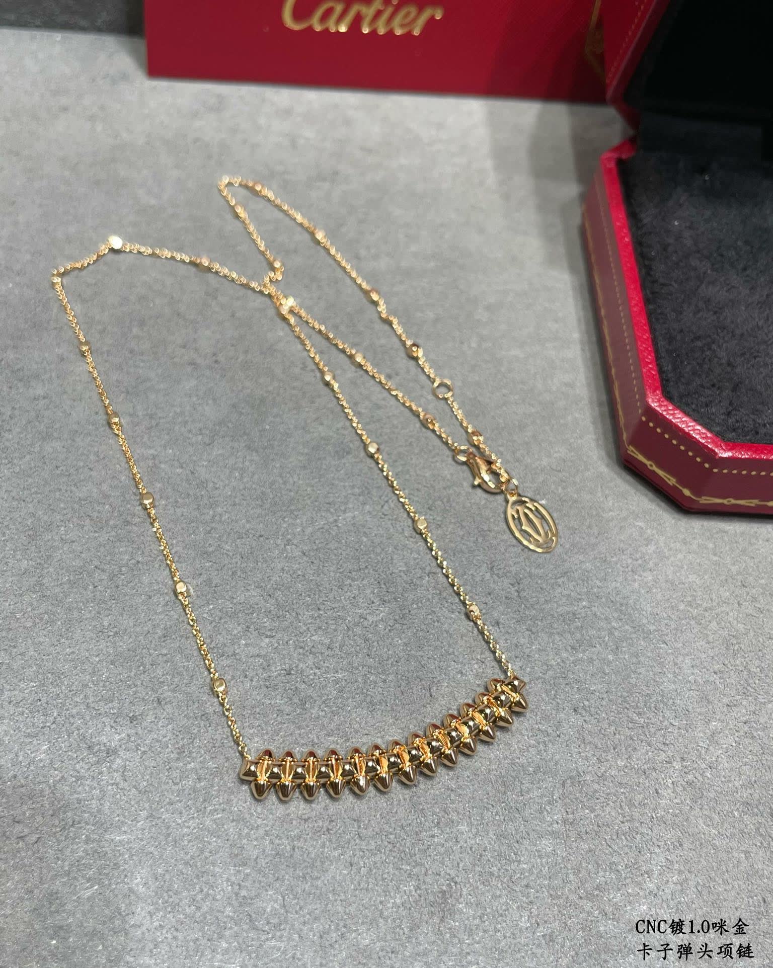 Cartier CNC 18K Gold Plated Star Shape Collarbone Chain Necklace