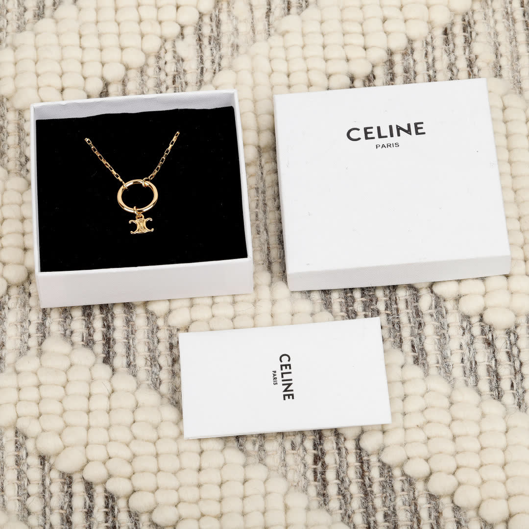 Celine Paris Gold Tone Necklace