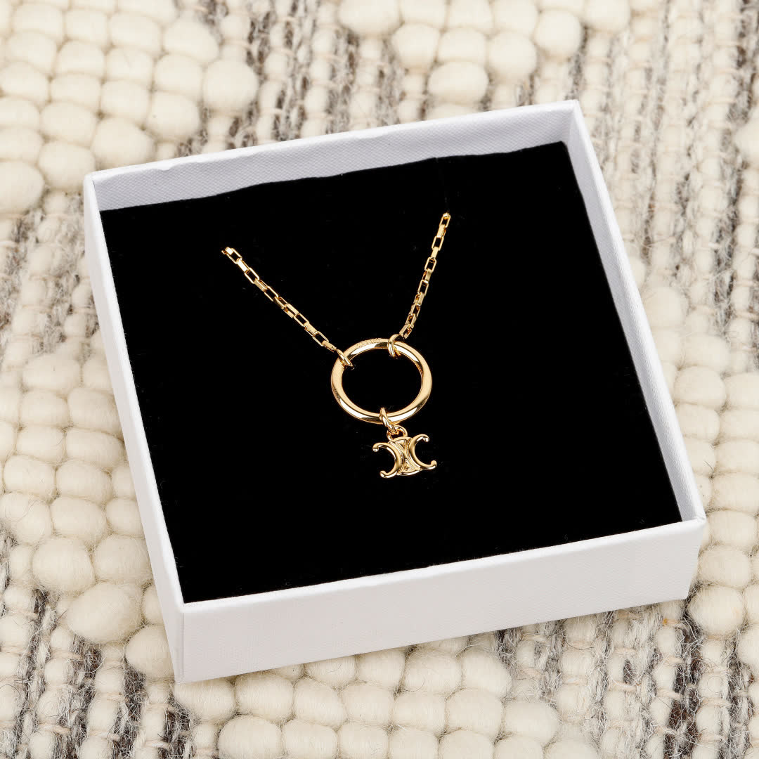 Celine Paris Gold Tone Necklace