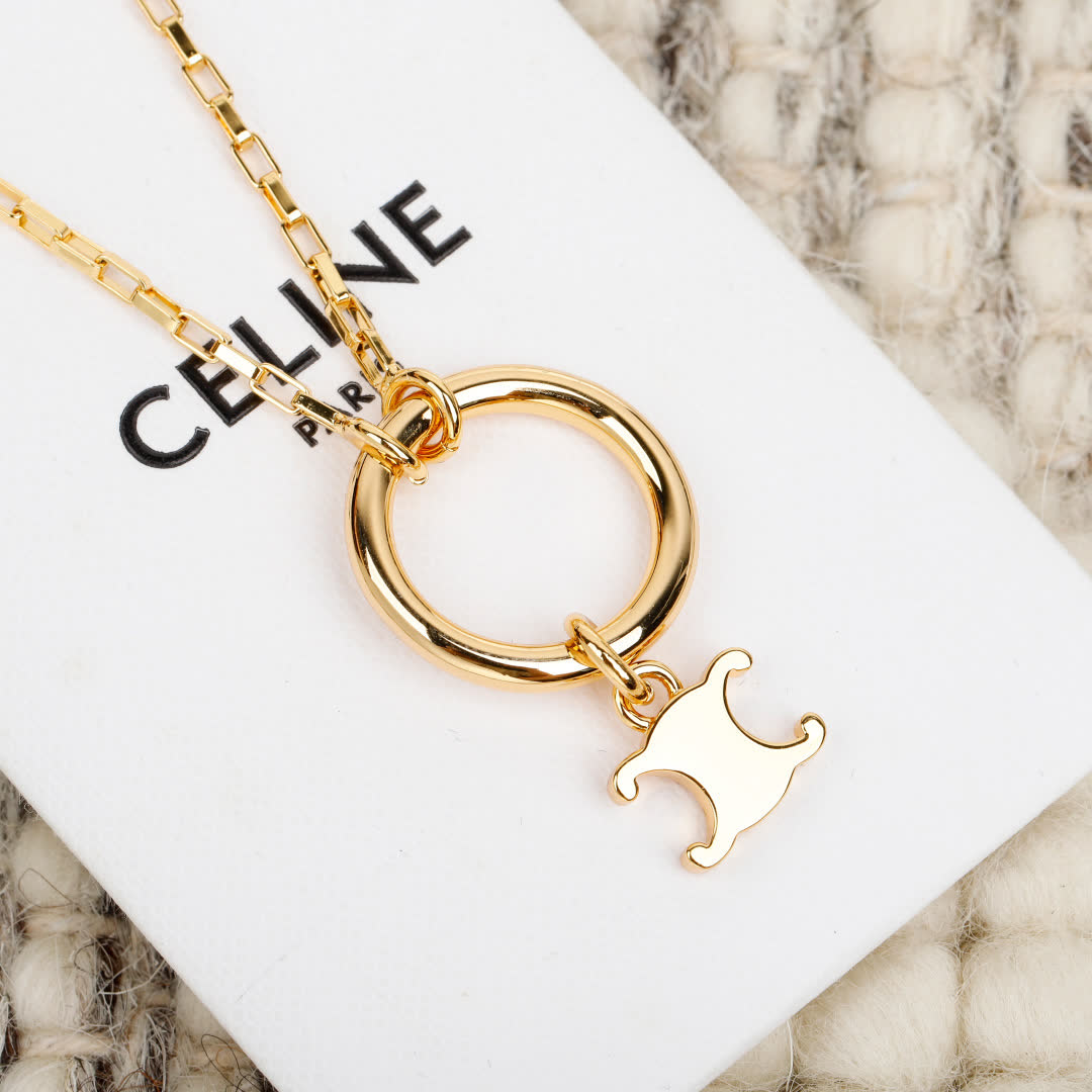 Celine Paris Gold Tone Necklace