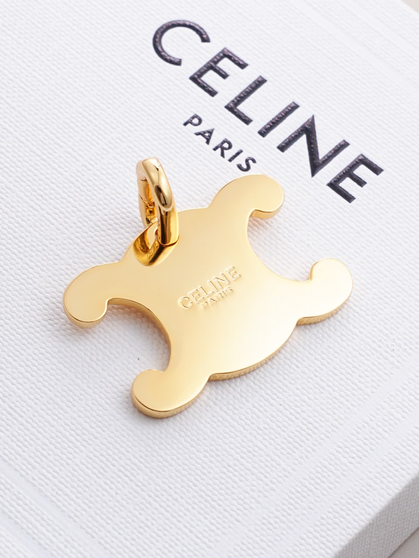 Celine Paris Gold Tone 'X' Charm Pendant