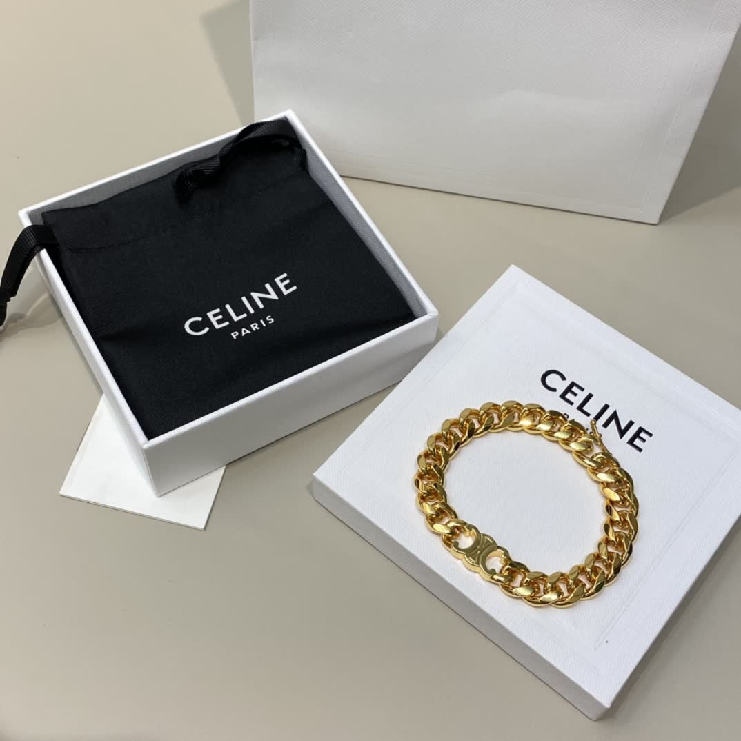 Celine Polo Ralph Lauren Gold-Plated Locket Necklace