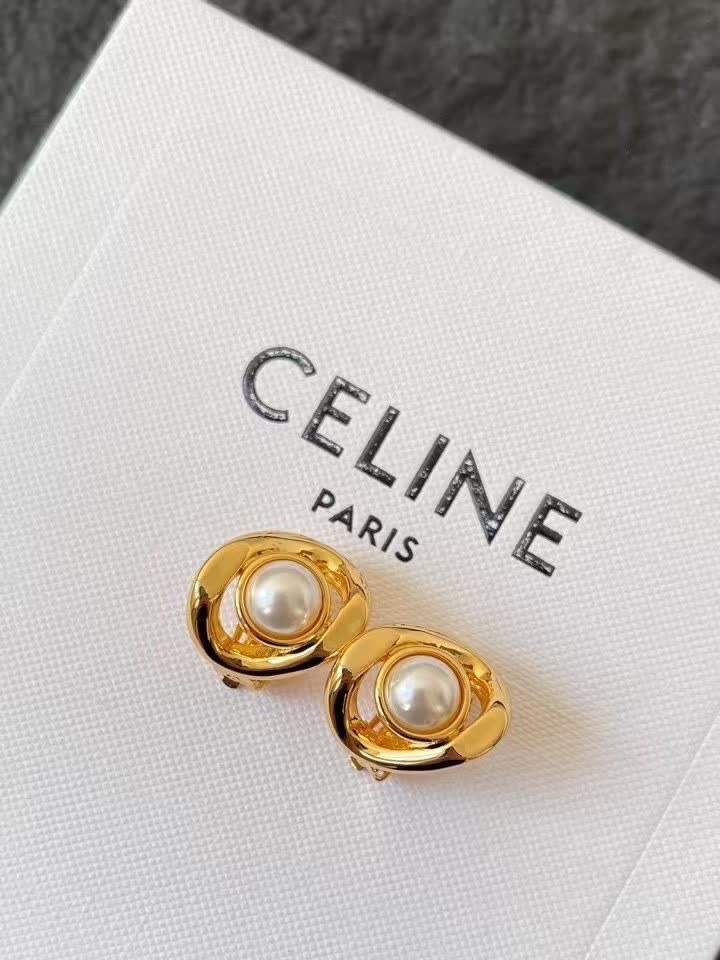 Celine Gold Heart Pendant Necklace