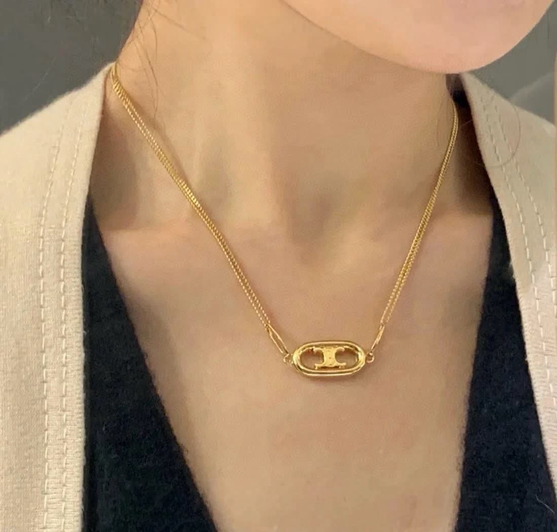 Chanel CC Logo Gold Necklace