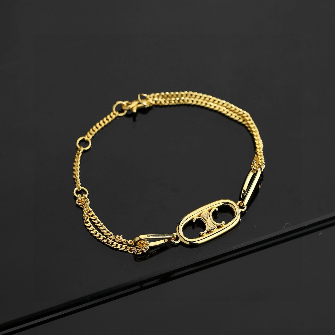 Chanel CC Logo Gold Necklace