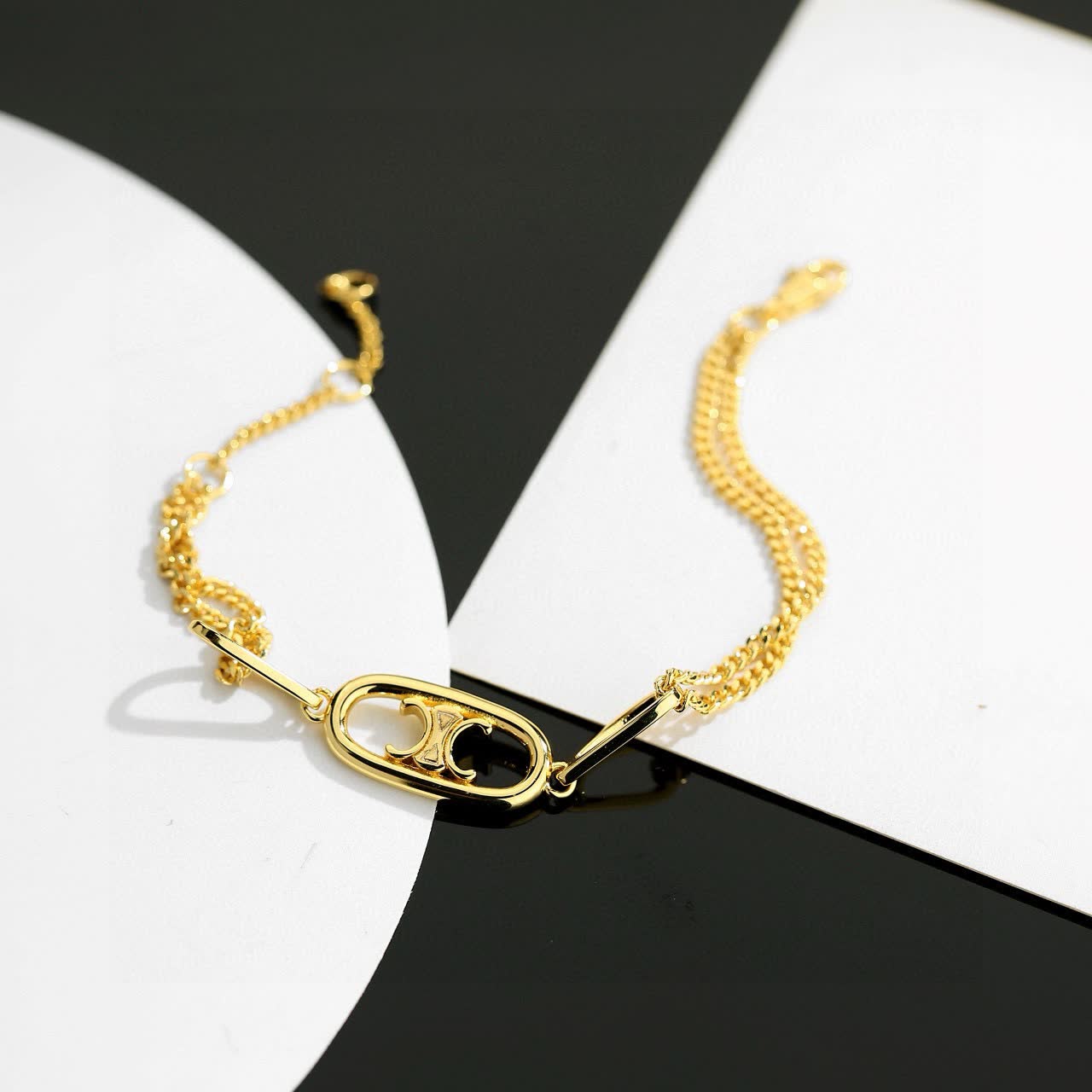 Chanel CC Logo Gold Necklace