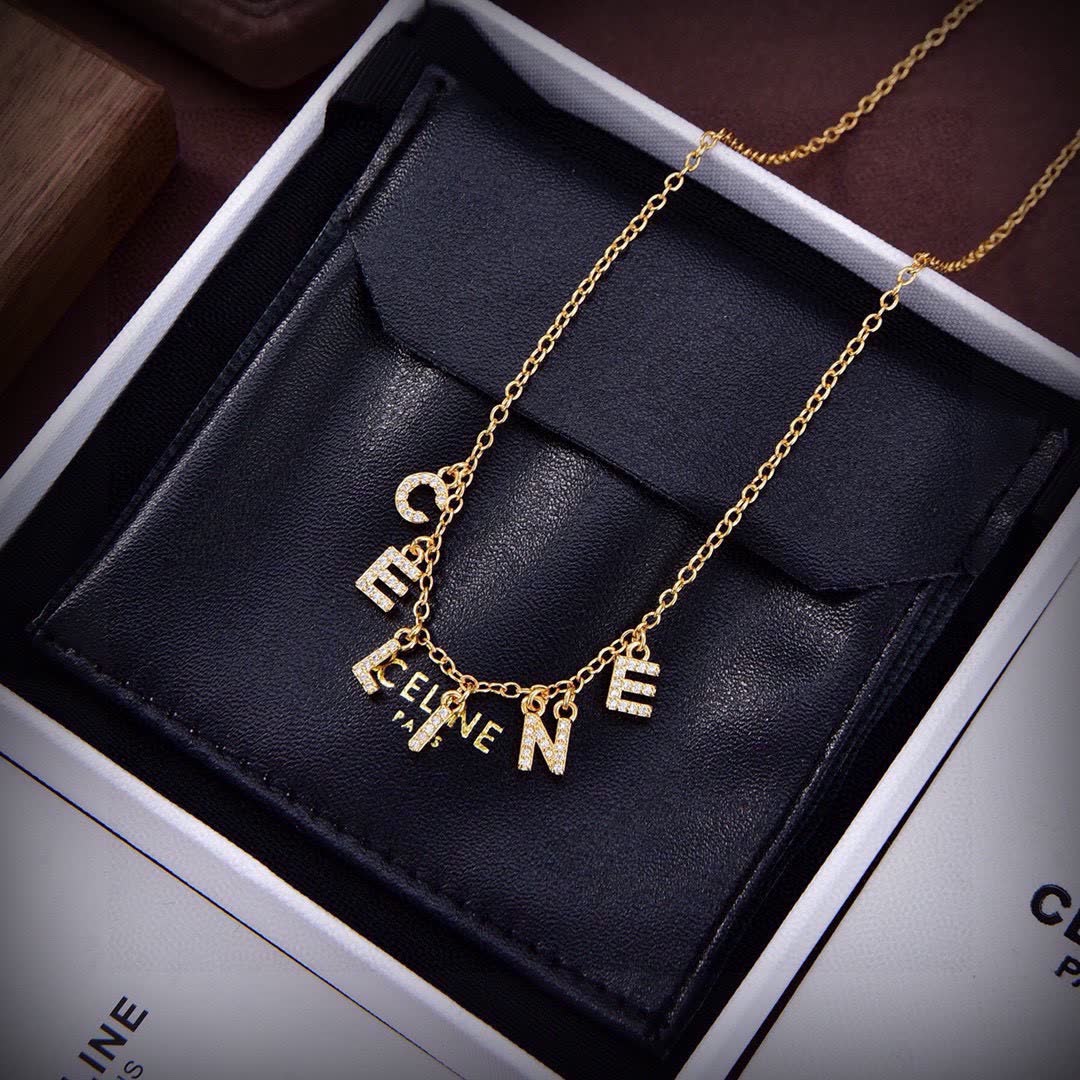 Celine Paris Gold-Plated 'Celine' Necklace