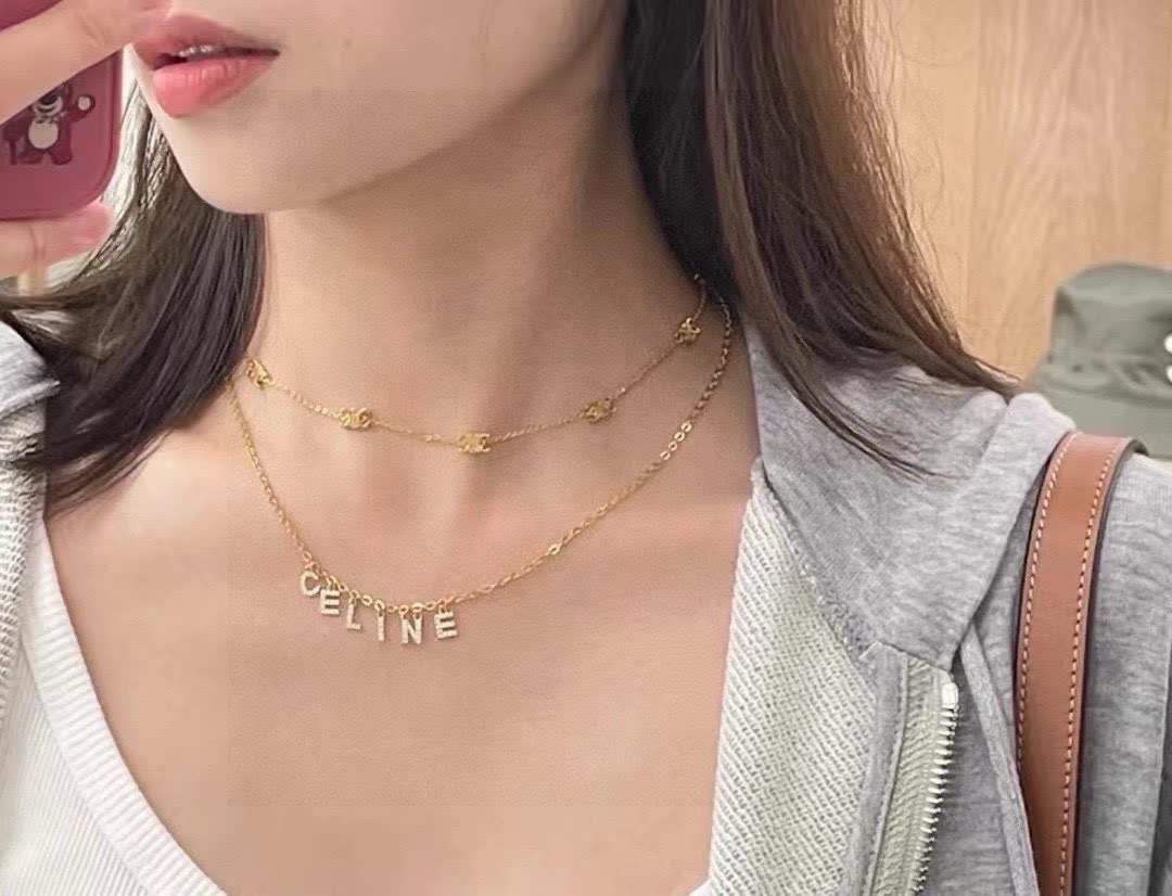 Celine Paris Gold-Plated 'Celine' Necklace