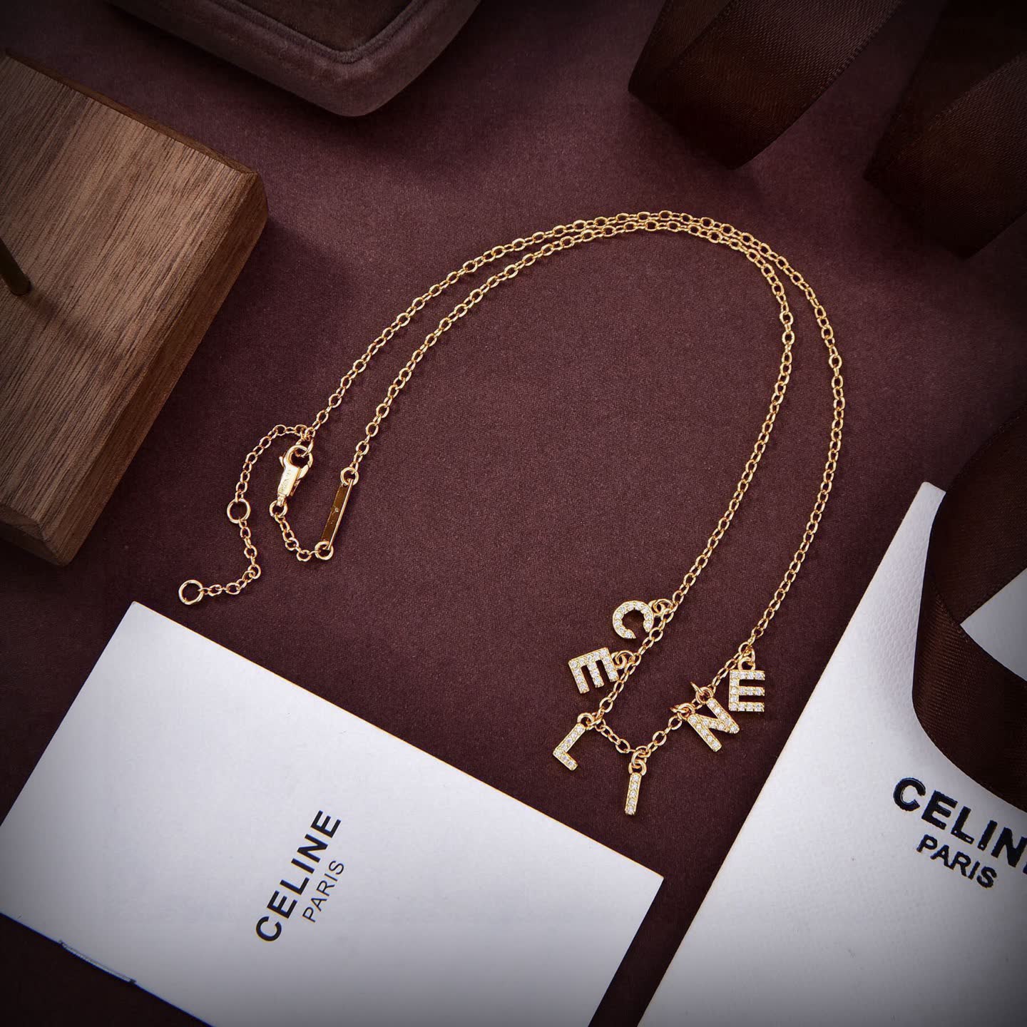 Celine Paris Gold-Plated 'Celine' Necklace