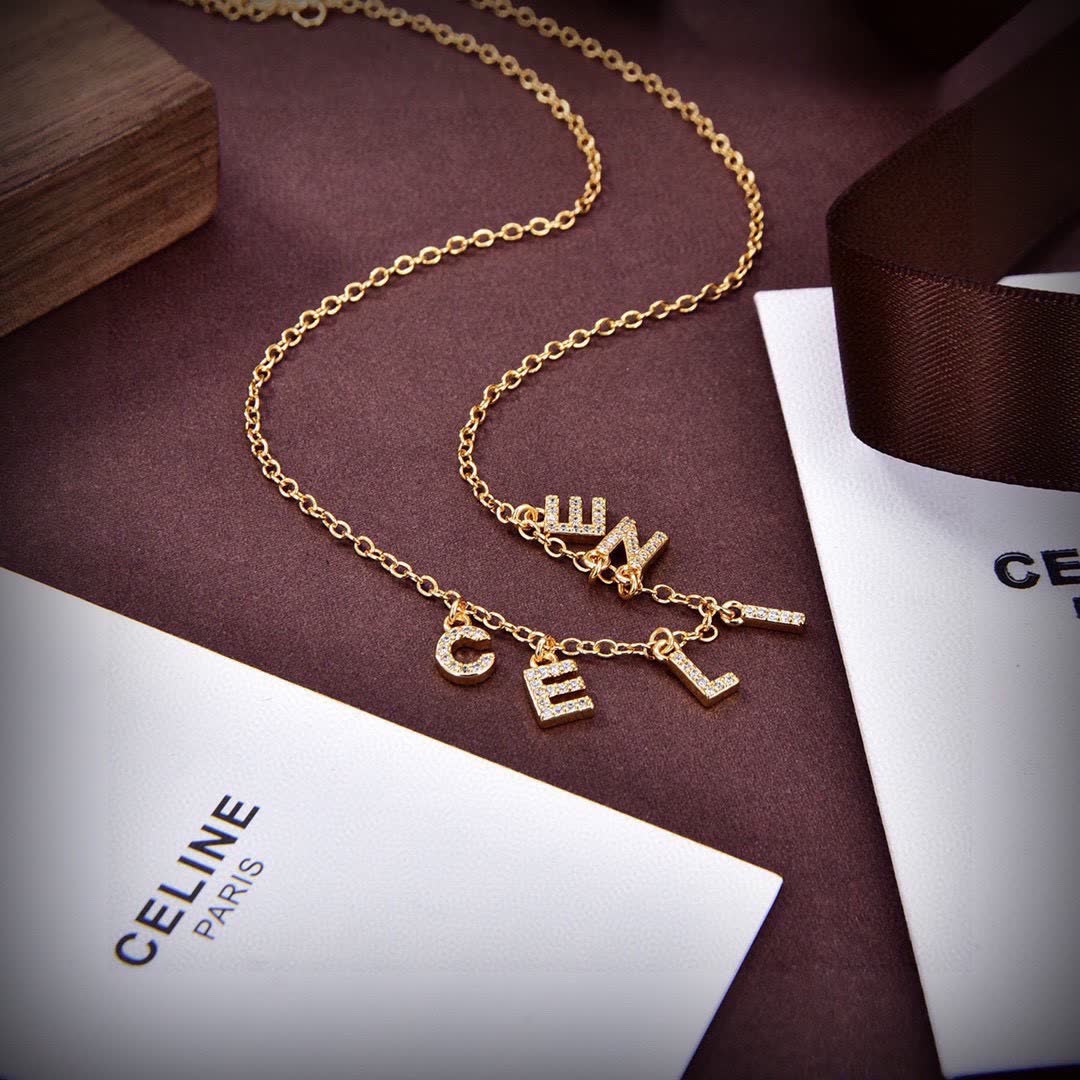 Celine Paris Gold-Plated 'Celine' Necklace