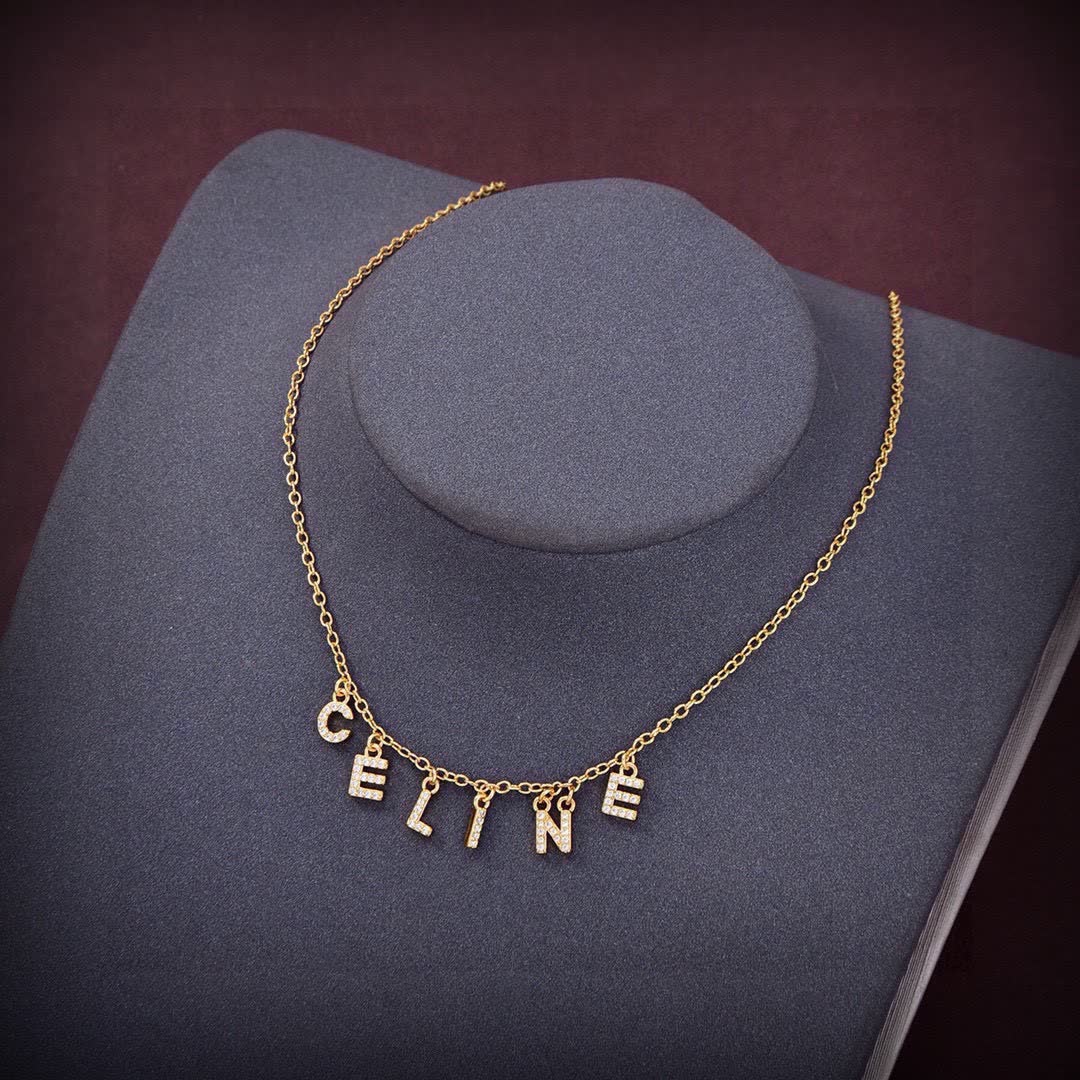 Celine Paris Gold-Plated 'Celine' Necklace