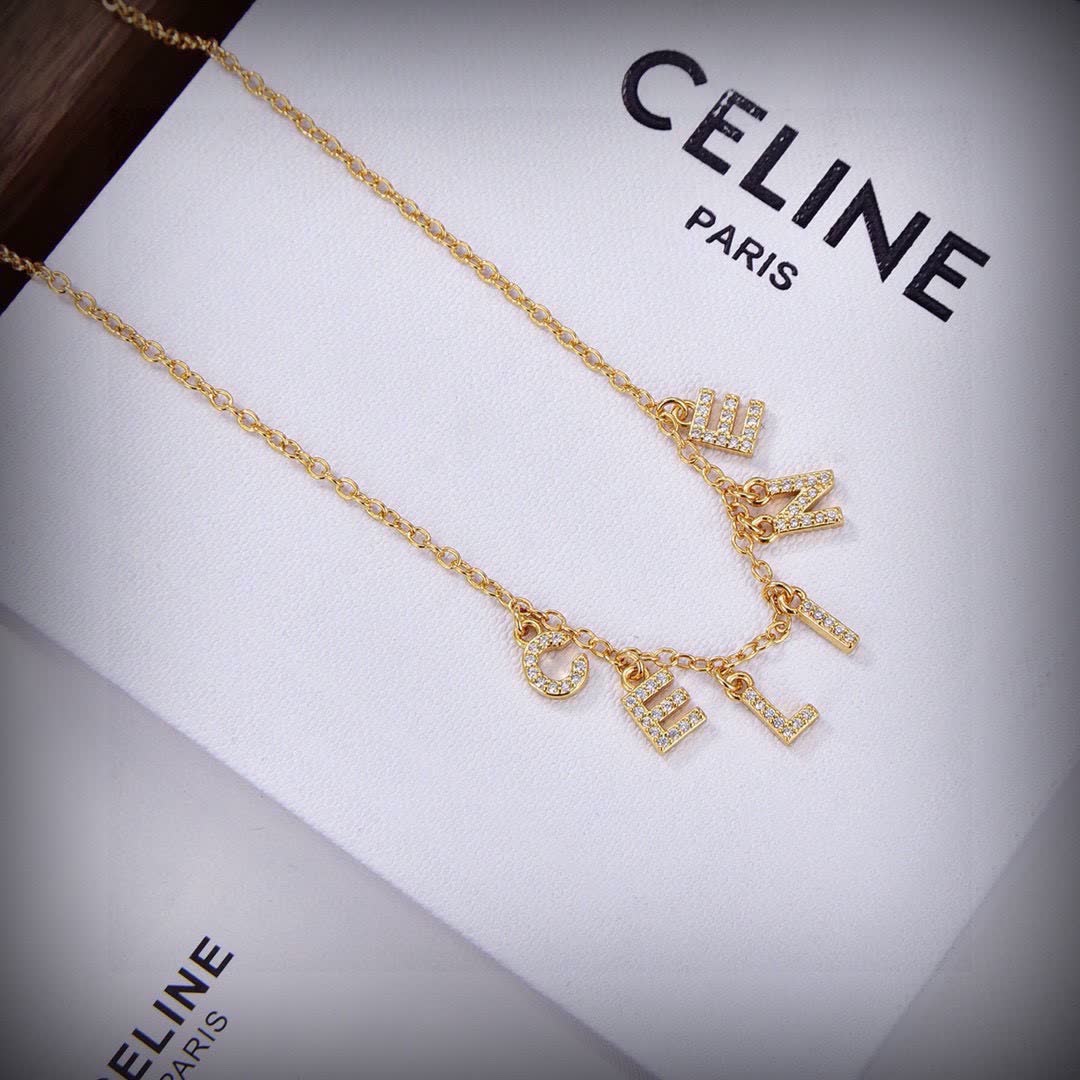 Celine Paris Gold-Plated 'Celine' Necklace