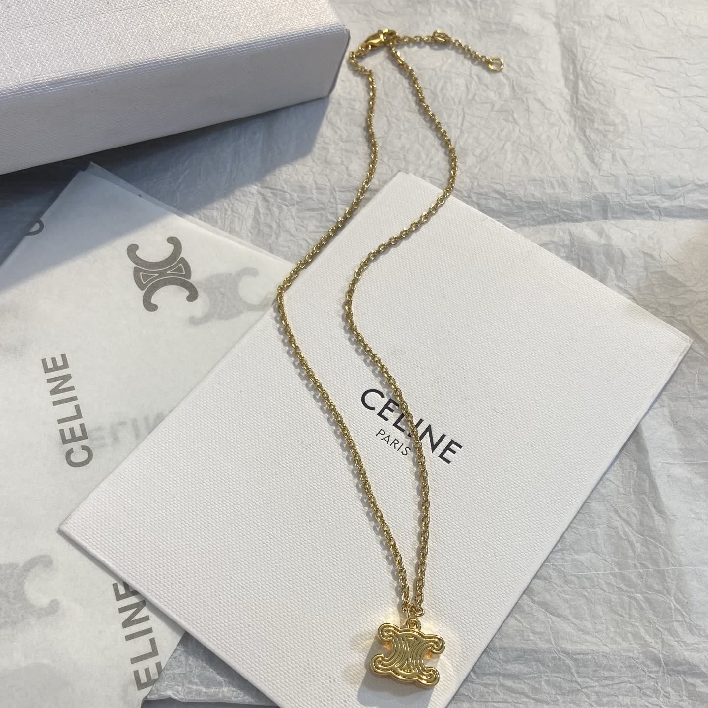 Celine Paris Logo Necklace