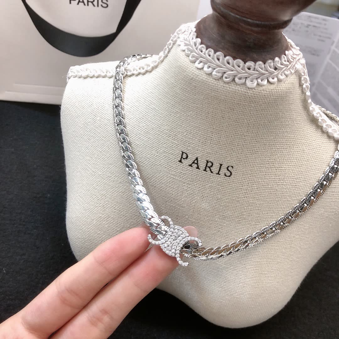 Chanel Silver Chain Necklace