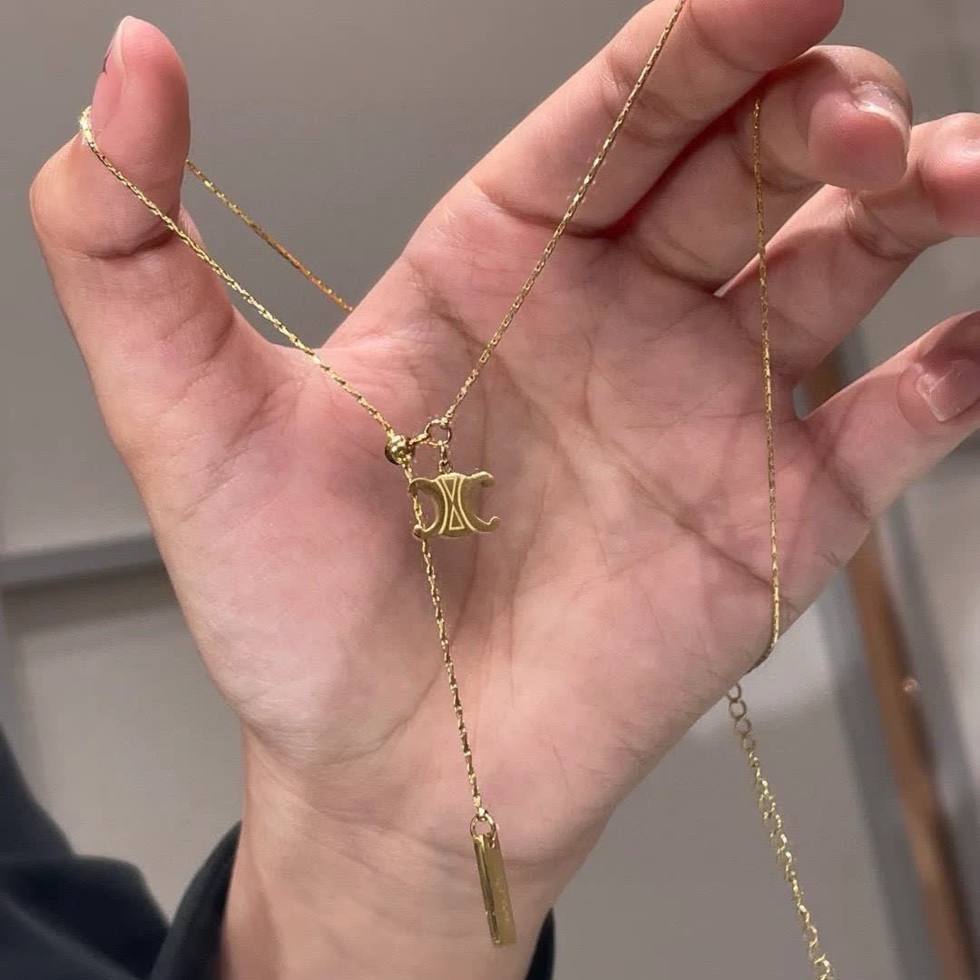 Celine Y-necklace with interlocking 'C' pendant
