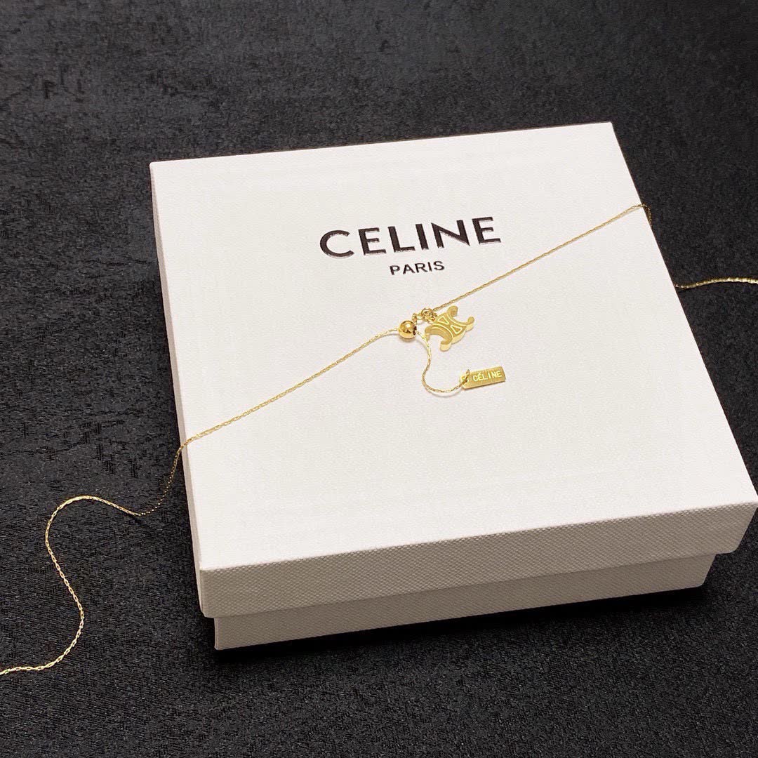 Celine Y-necklace with interlocking 'C' pendant