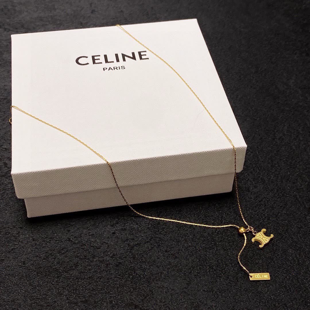 Celine Y-necklace with interlocking 'C' pendant