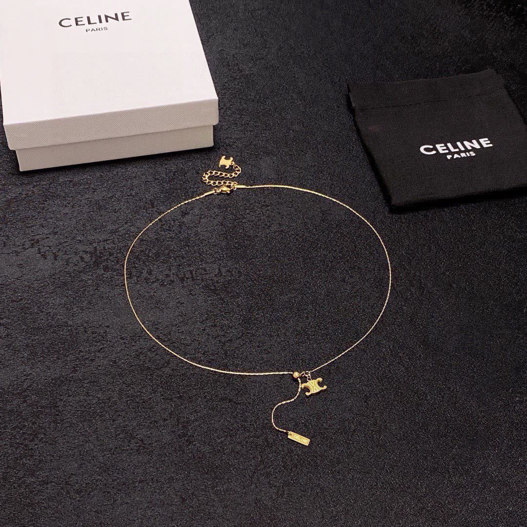 Celine Y-necklace with interlocking 'C' pendant
