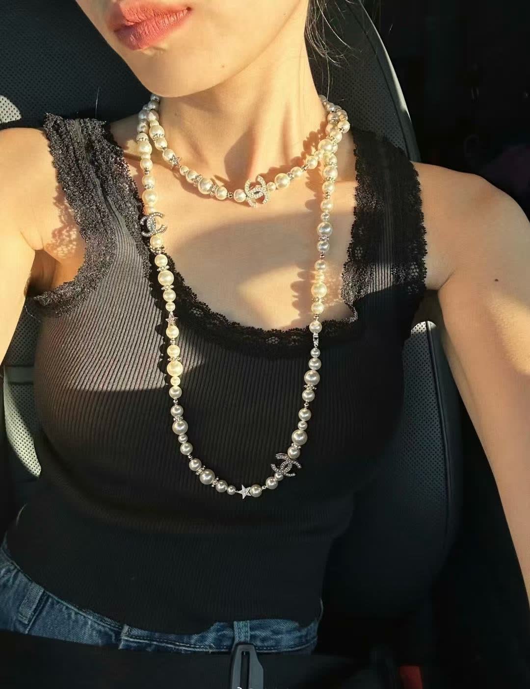 Chanel Pearl Necklace Set