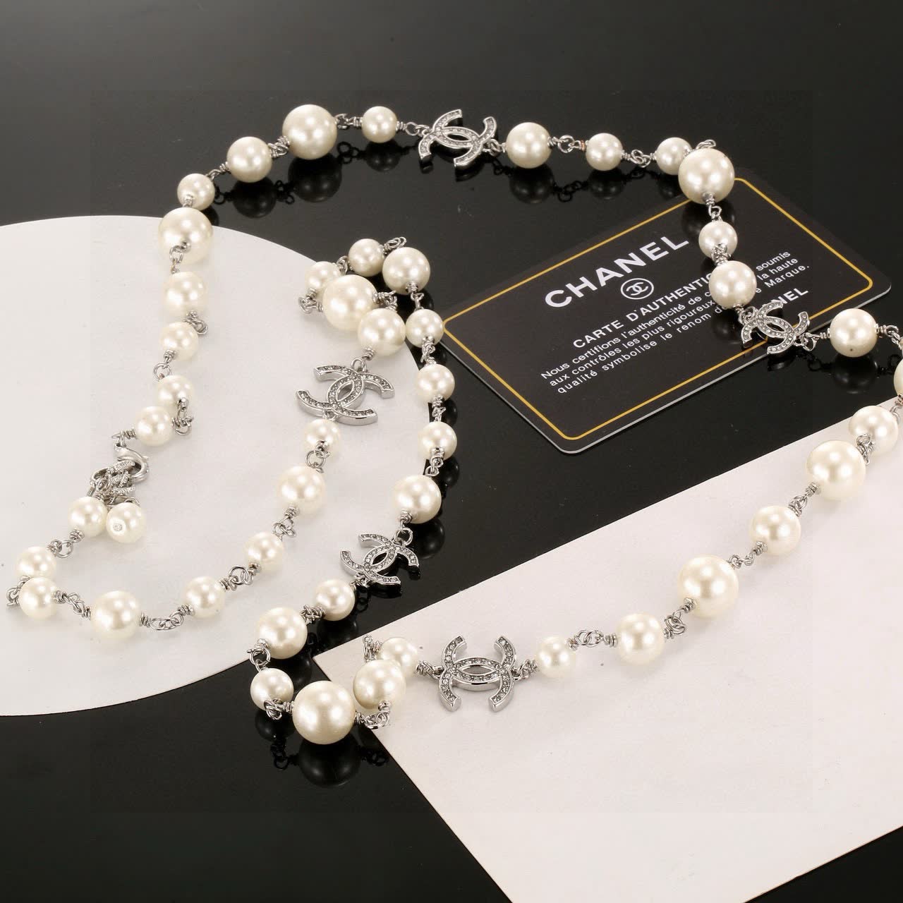 Chanel Pearl Necklace Set