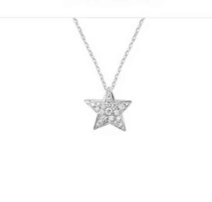 Chanel Silver Star Pendant Necklace