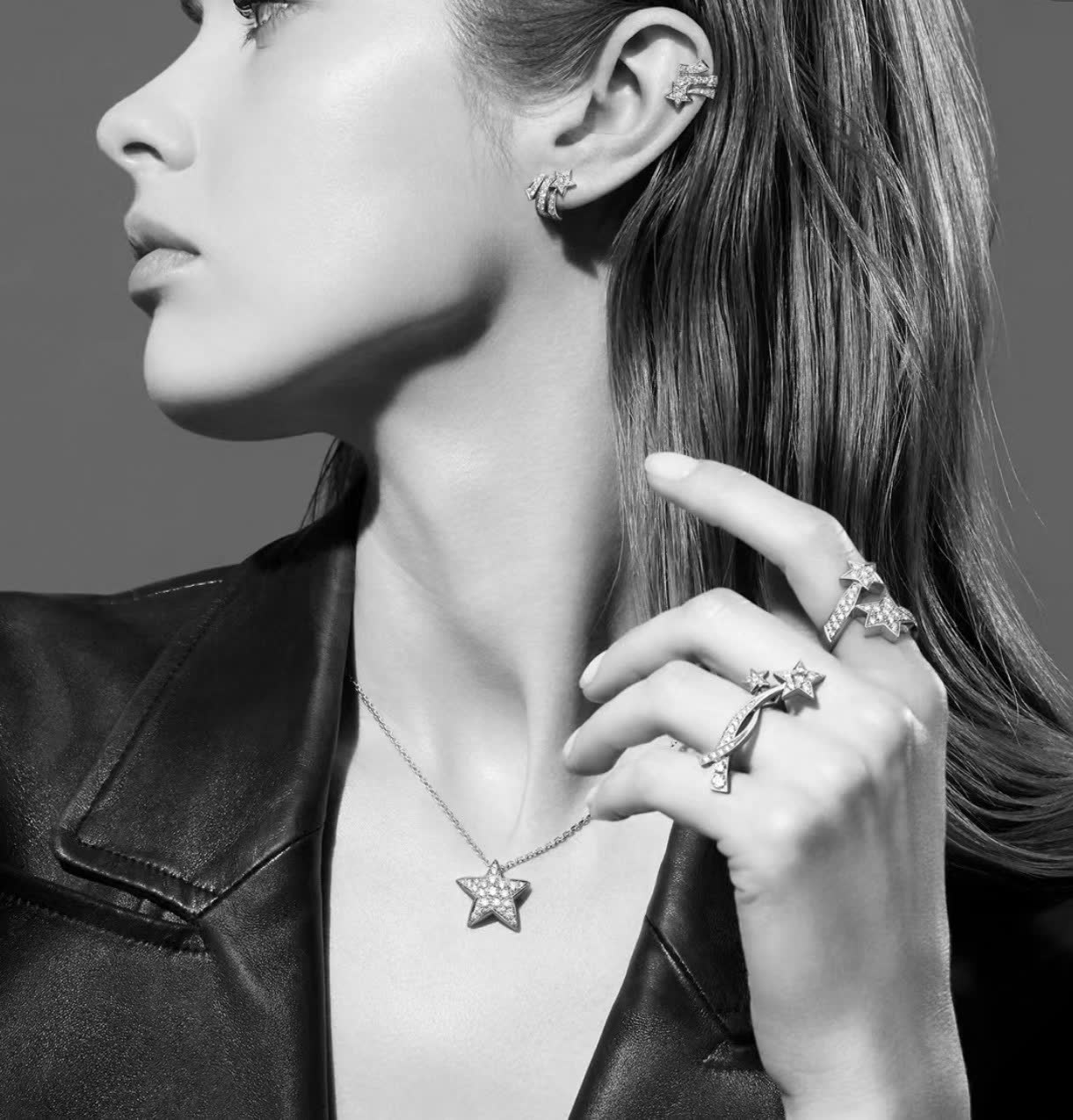 Chanel Silver Star Pendant Necklace