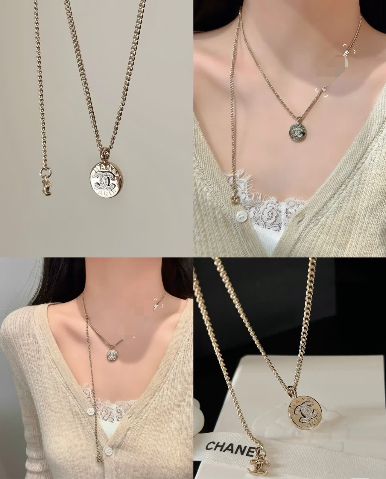 Chanel CC Coin Pendant Necklace