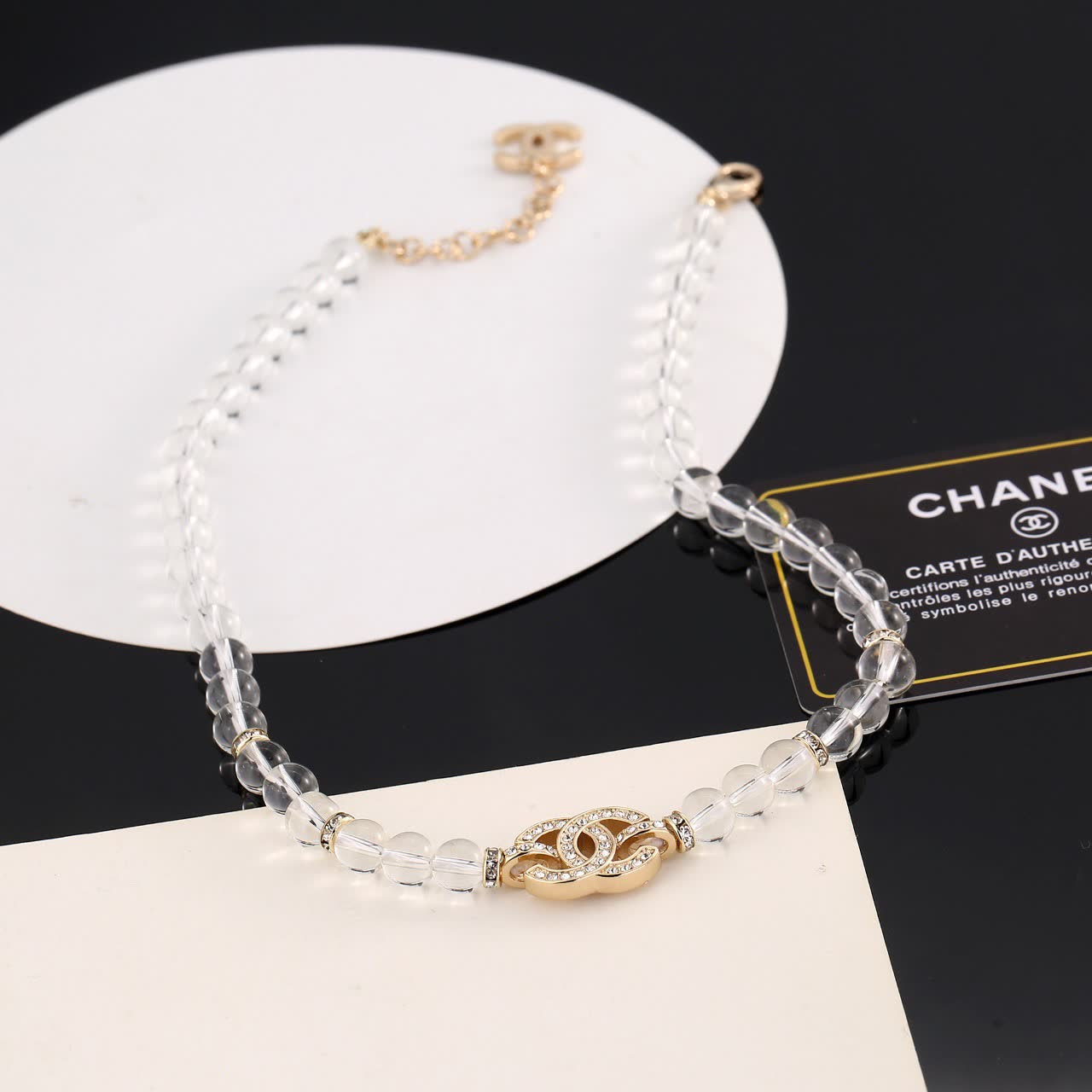 Chanel Crystal Beaded Necklace