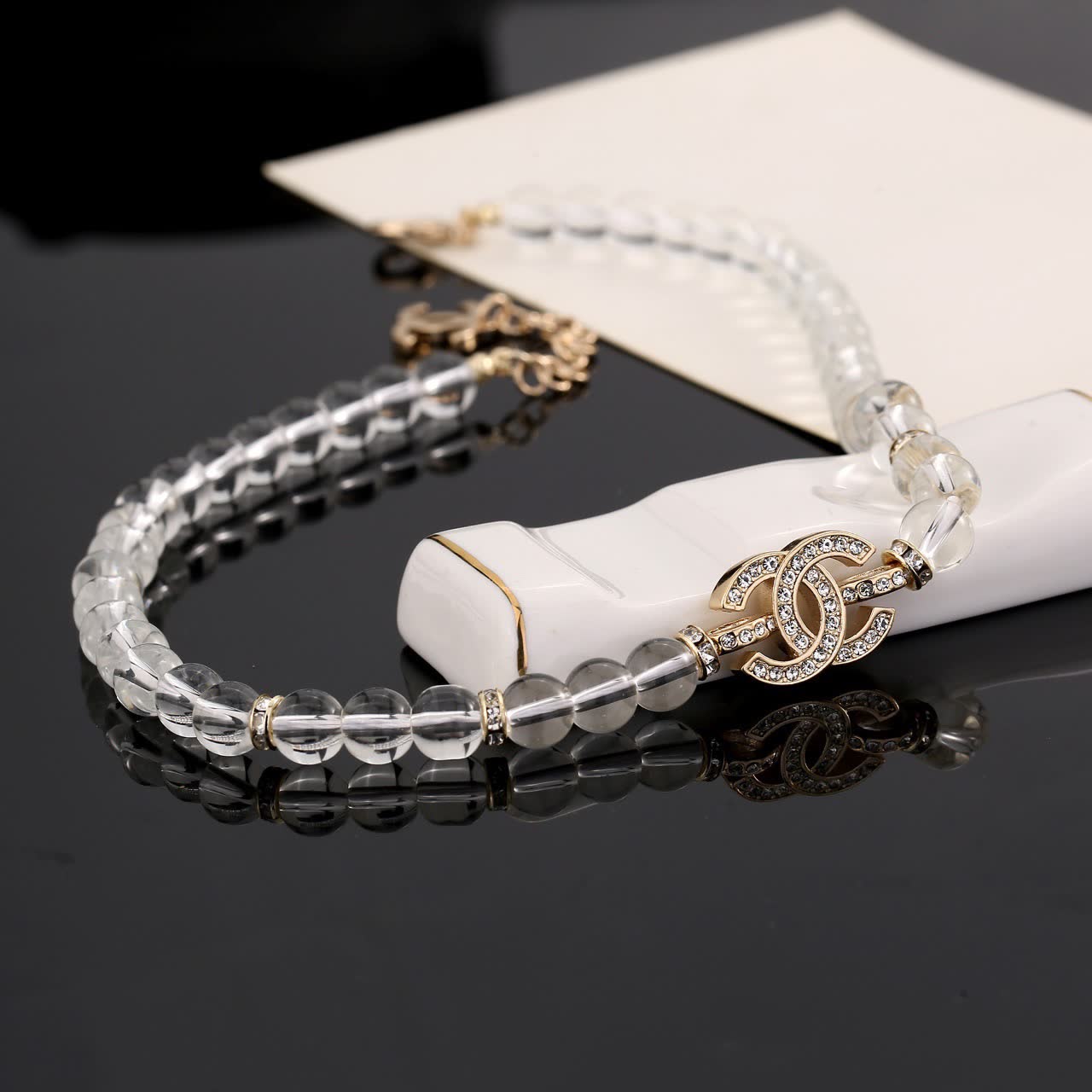 Chanel Crystal Beaded Necklace