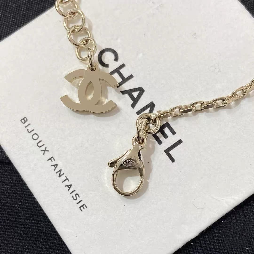 Chanel Pearl and Crystal Bow Necklace
