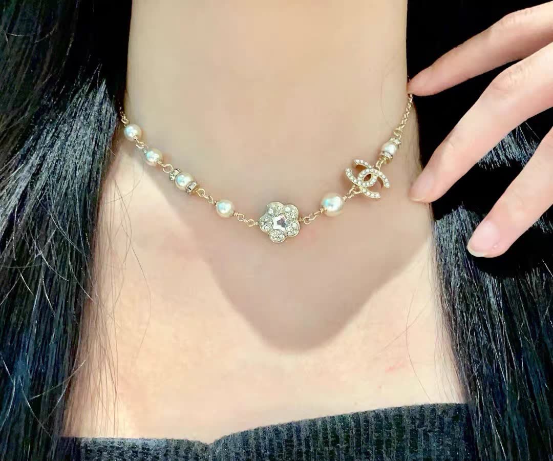 Chanel Anklet with Pearls and CC Logo