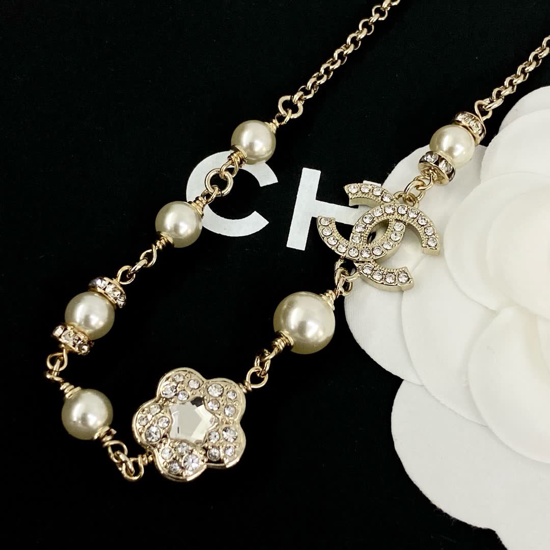 Chanel Anklet with Pearls and CC Logo