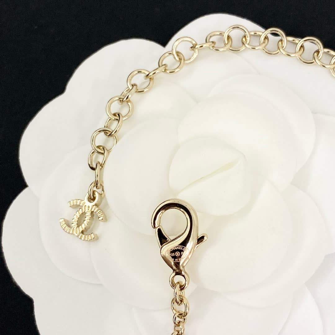 Chanel Anklet with Pearls and CC Logo
