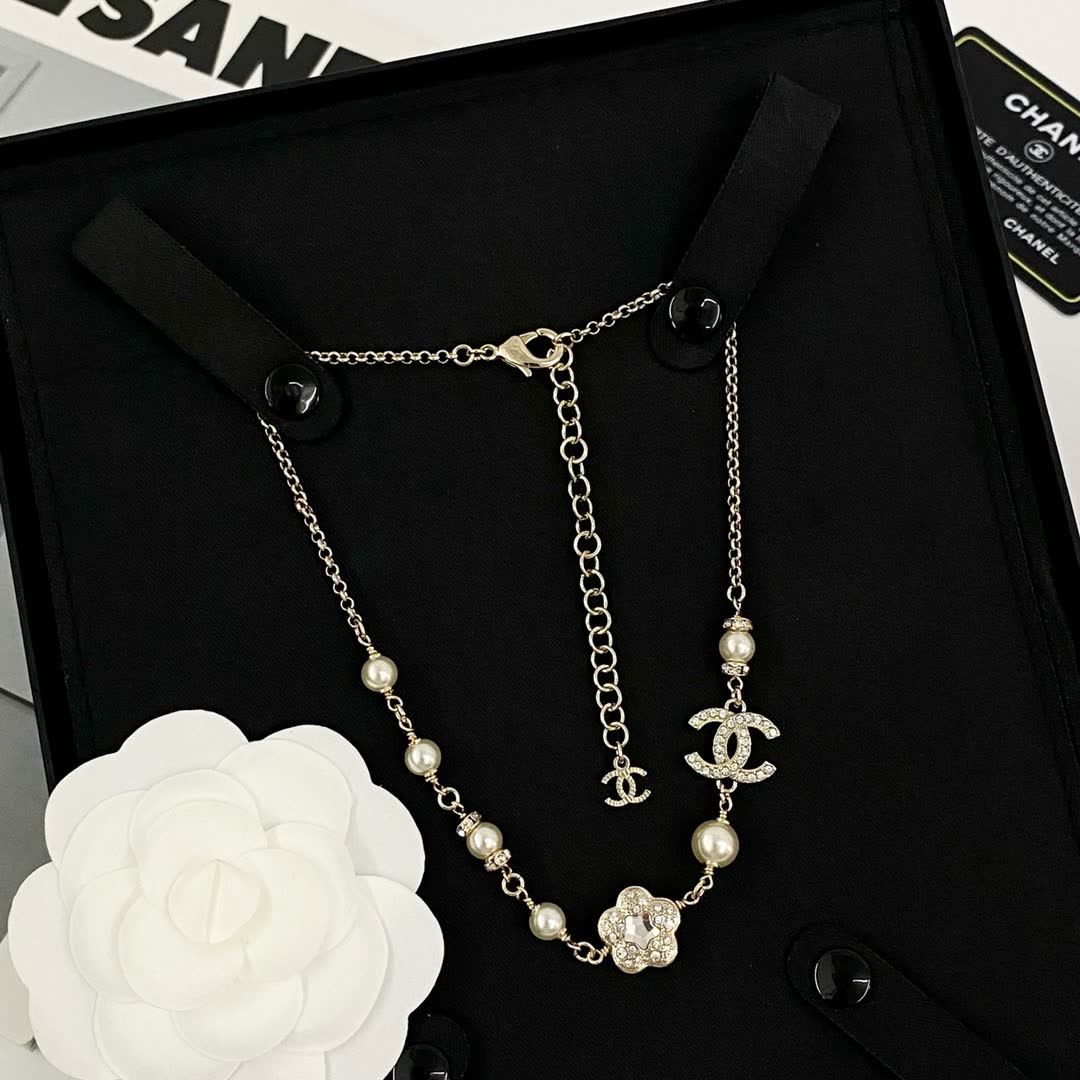Chanel Anklet with Pearls and CC Logo