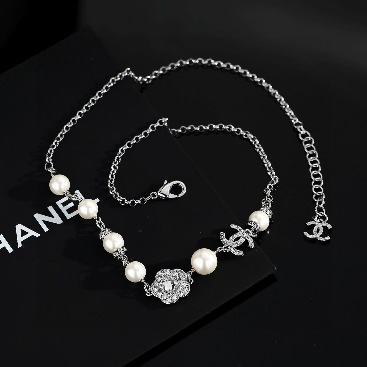 Chanel Pearl and Crystal Necklace