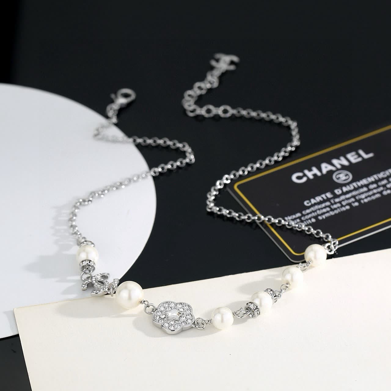 Chanel Pearl and Crystal Necklace