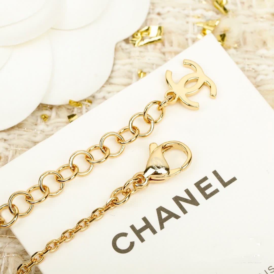 Chanel Pearl and CC Logo Necklace