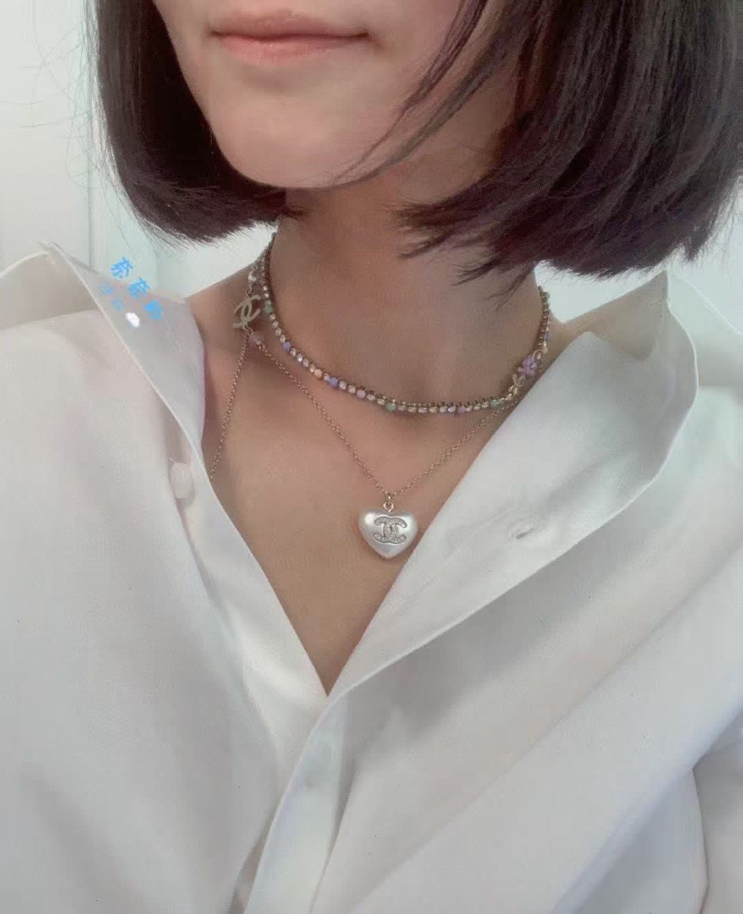 Chanel CC Heart Pendant Necklace