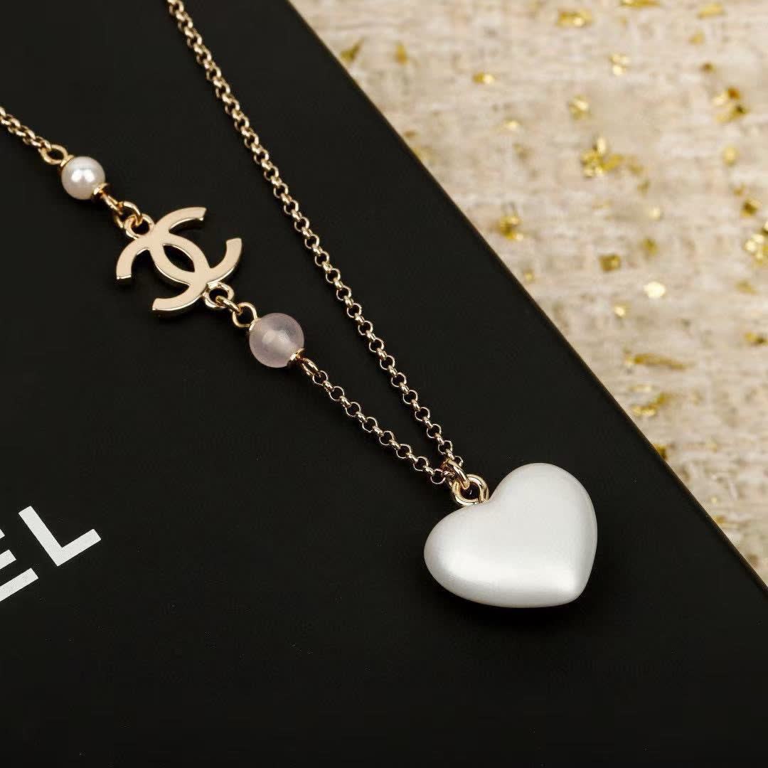 Chanel CC Heart Pendant Necklace