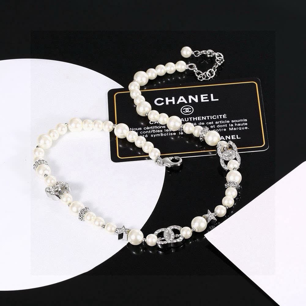 Chanel Pearl and Crystal Necklace