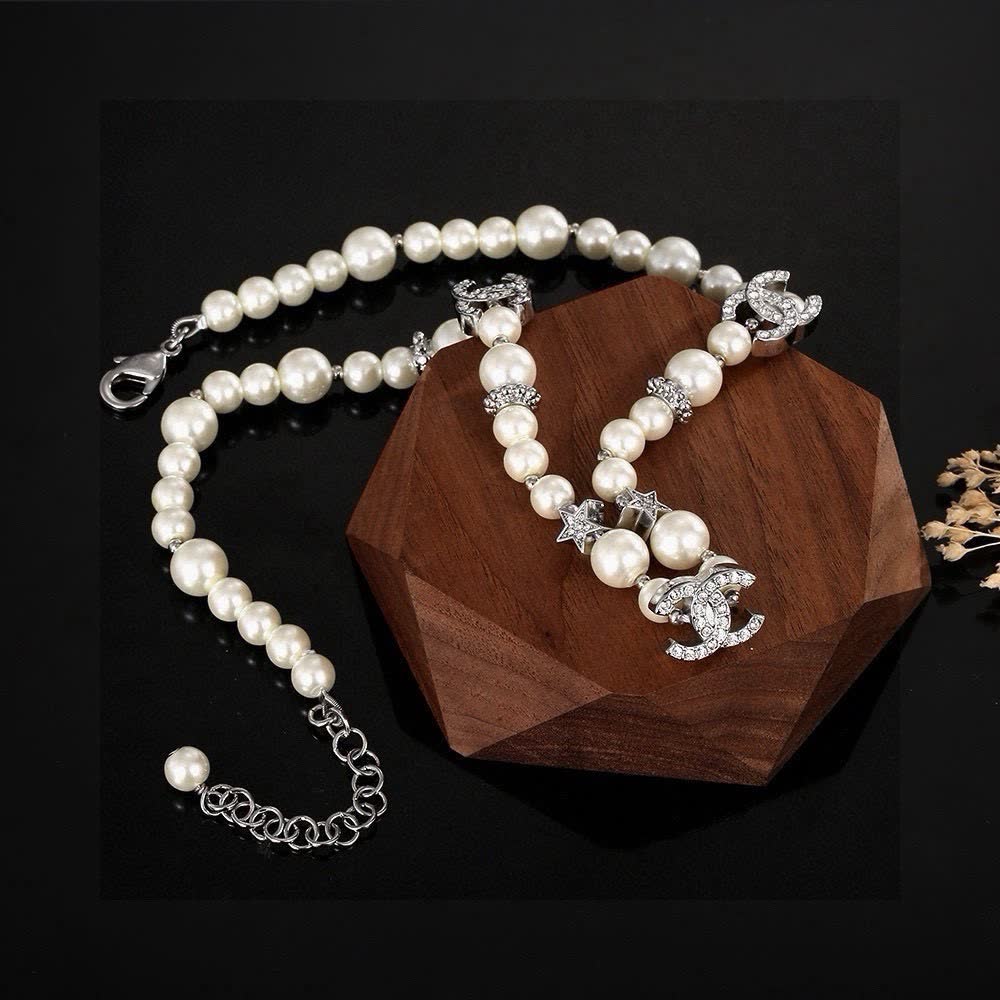 Chanel Pearl and Crystal Necklace
