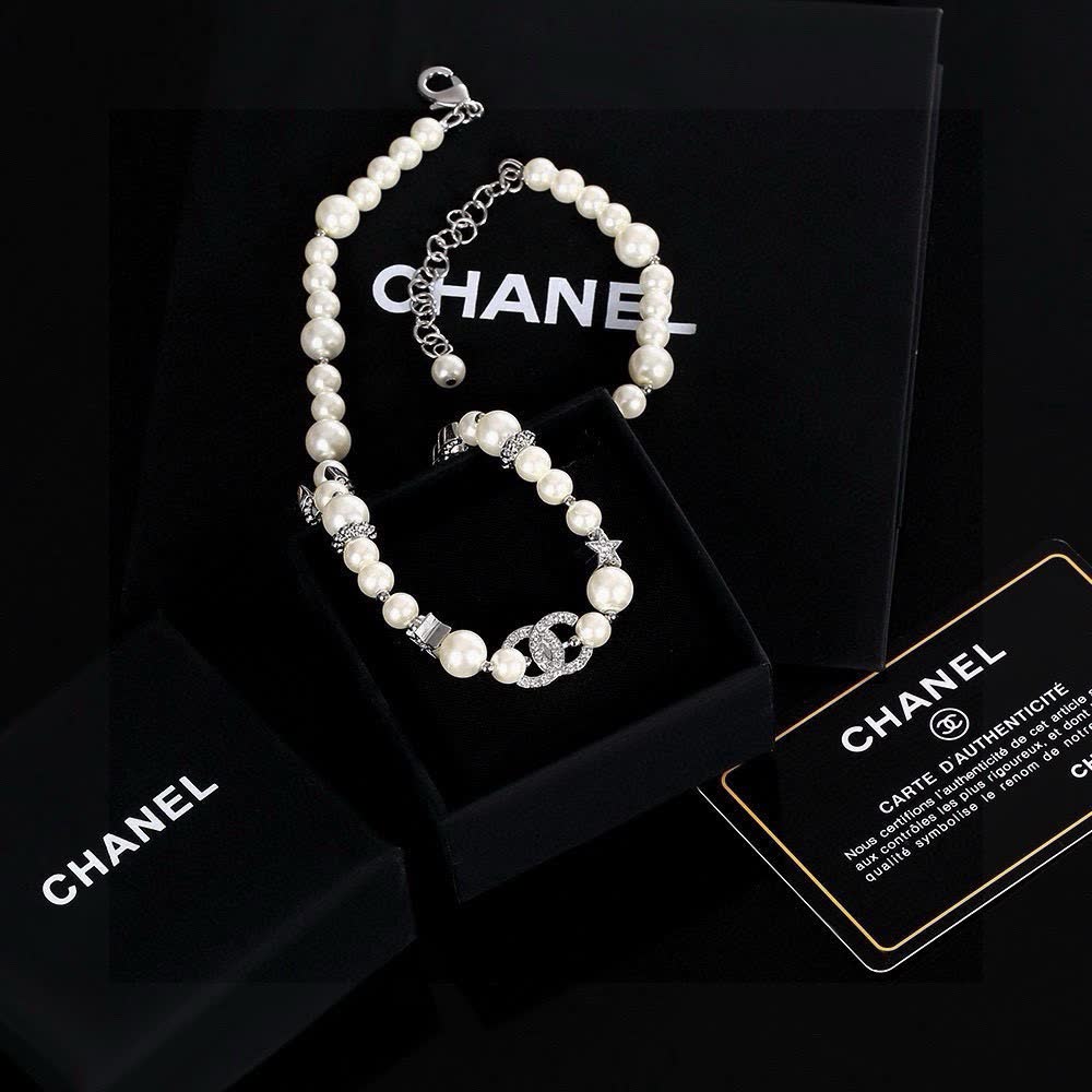Chanel Pearl and Crystal Necklace